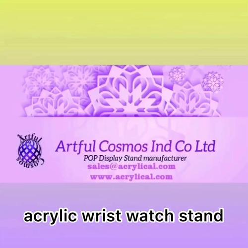 Acrylic watch stand with C cuff,Watch Displays for Shows Store Trade Show Clear Acrylic Display Bloc