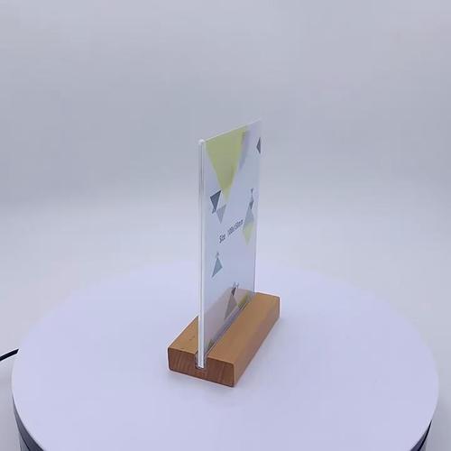 A5,A4 Acrylic display card with wooden base(Vertical),acrylic menu holder