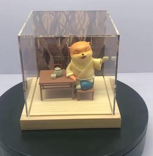 Clear Acrylic Lighted Display Case Assemble Light Countertop Box Cube Organizer Stand Dustproof Prot